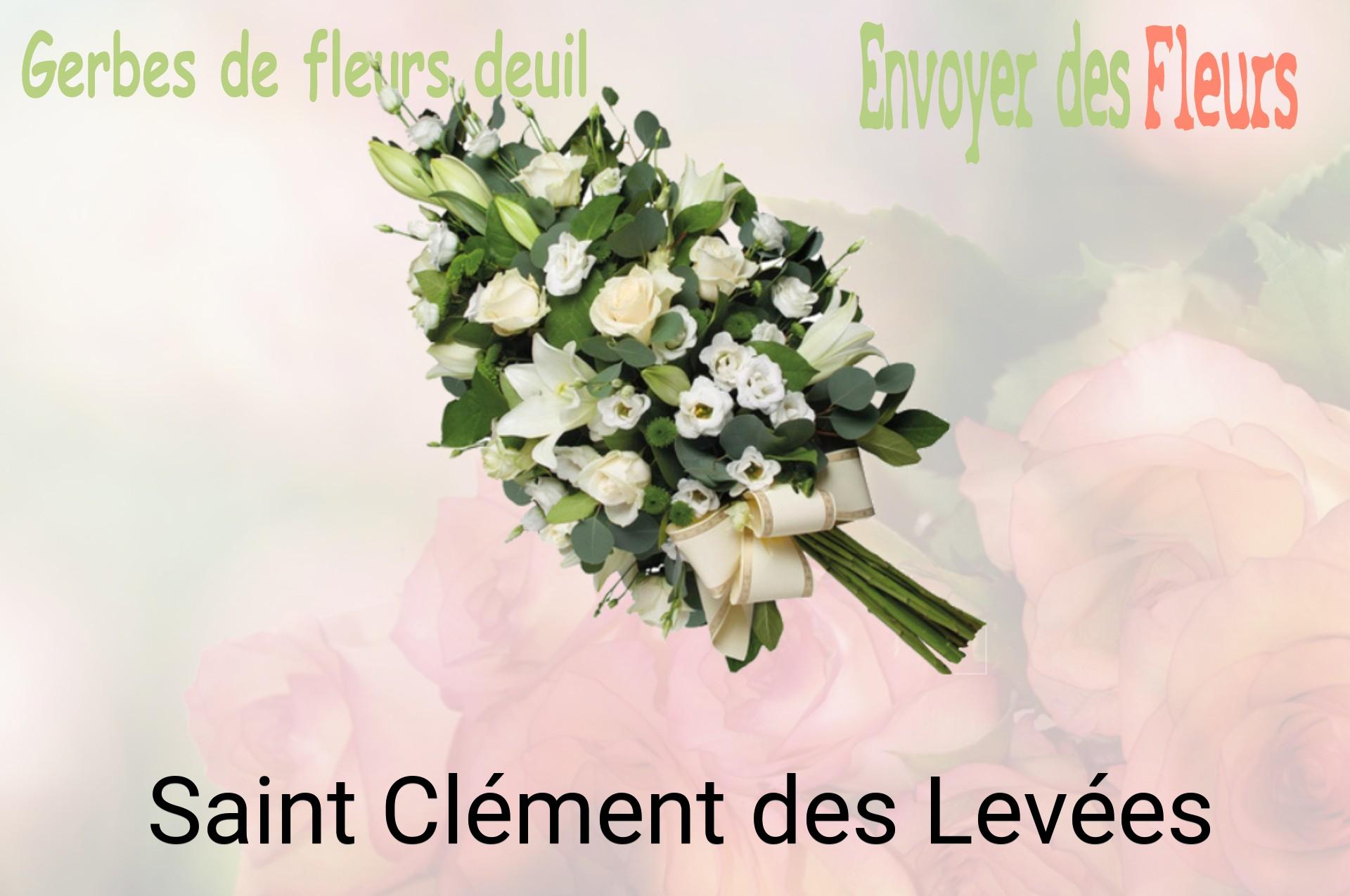 Gerbe de fleurs de deuil livrée à Saint-Clément-des-Levées